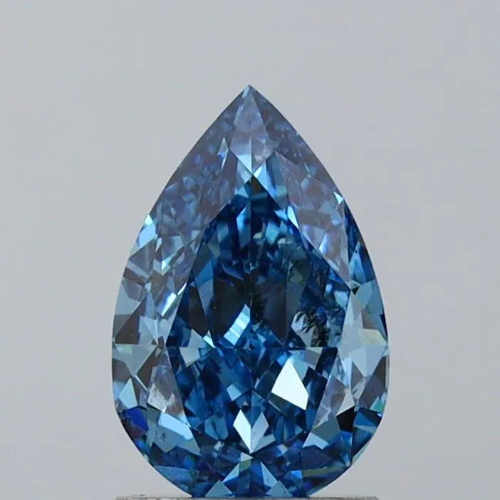 1.50ct Pear Lab Grown Diamond (Colour Fancy Vivid Blue, Clarity SI1, IGI Certified)