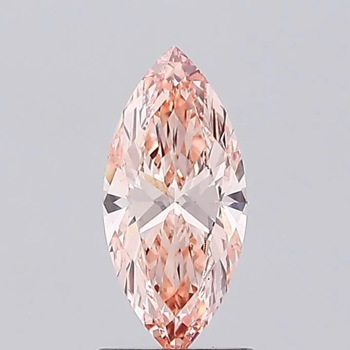 1.00ct Marquise Lab Grown Diamond (Colour Fancy Intense Pinkish Orange, Clarity VVS2, IGI Certified)
