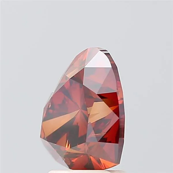 3.00ct Heart Lab Grown Diamond (Colour Fancy Deep Orange, Clarity VS2, Cut GD, IGI Certified)