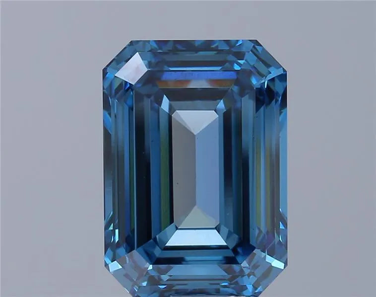 3.52ct Emerald Lab Grown Diamond (Colour Fancy Vivid Blue, Clarity VS1, IGI Certified)