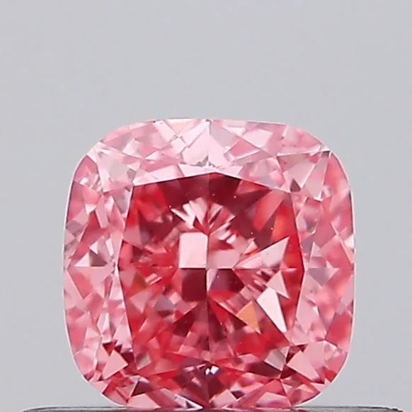 0.47ct Cushion brilliant Lab Grown Diamond (Colour Fancy Vivid Pink, Clarity VS1, IGI Certified)