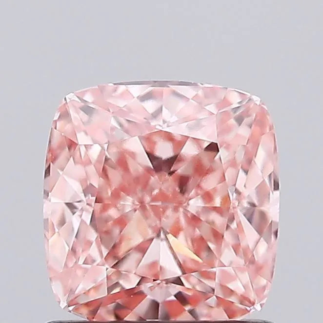1.05ct Cushion brilliant Lab Grown Diamond (Colour Fancy Vivid Pink, Clarity VVS2, Uncertified)