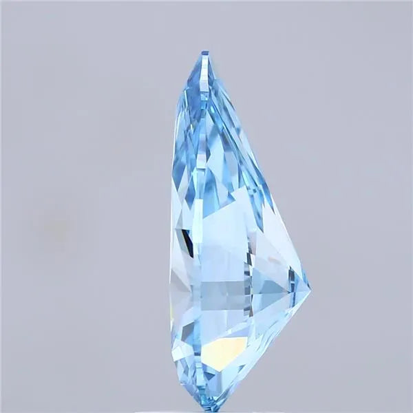 3.69ct Pear Lab Grown Diamond (Colour Fancy Vivid Blue, Clarity VS2, IGI Certified)