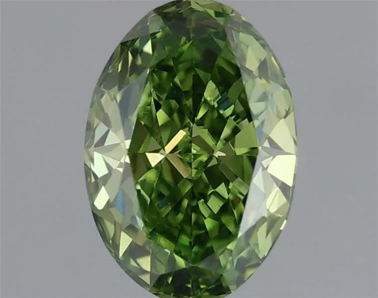1.00ct Oval Lab Grown Diamond (Colour Fancy Vivid Green, Clarity VVS2, IGI Certified)