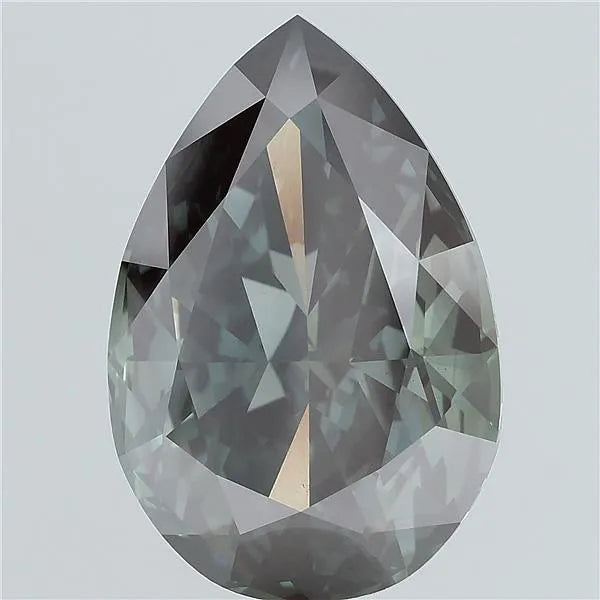 11.13ct Pear Lab Grown Diamond (Colour Fancy Deep Green, Clarity VS2, IGI Certified)