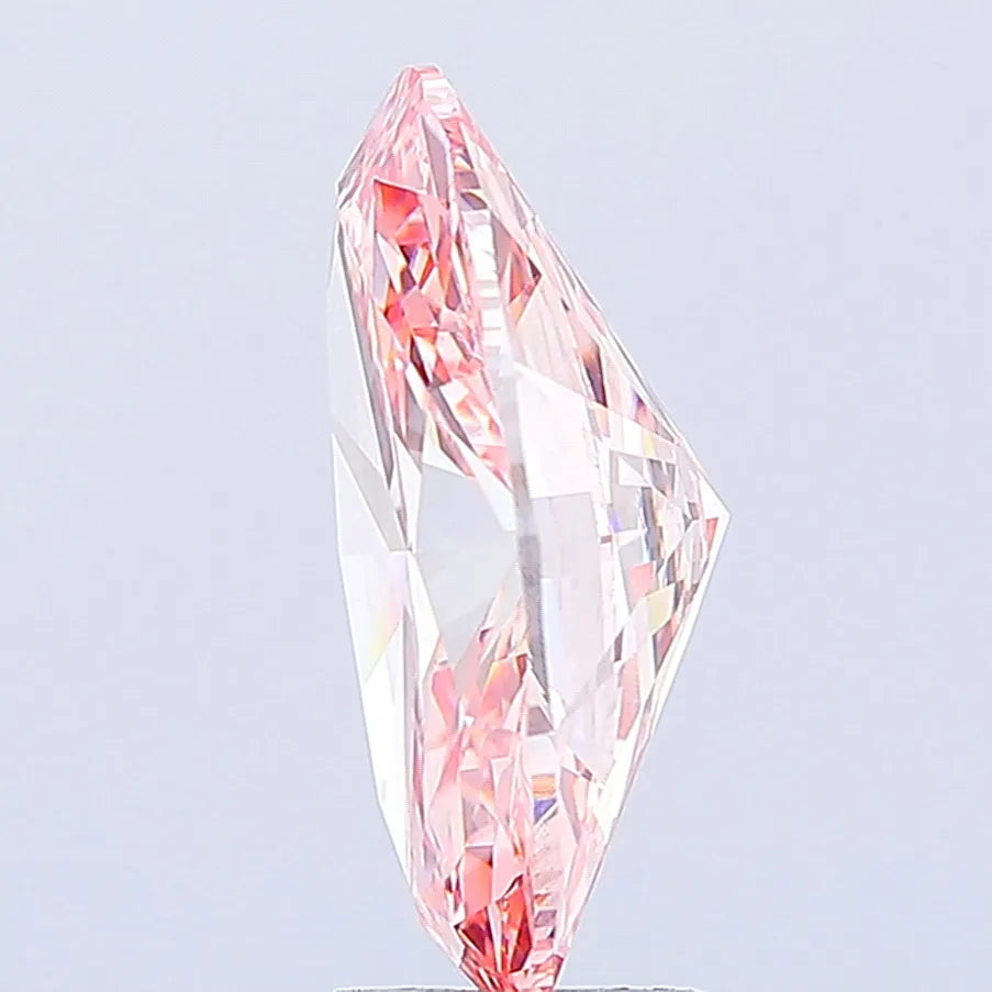 6.06ct Oval Lab Grown Diamond (Colour Fancy Vivid Pink, Clarity VVS2, IGI Certified)