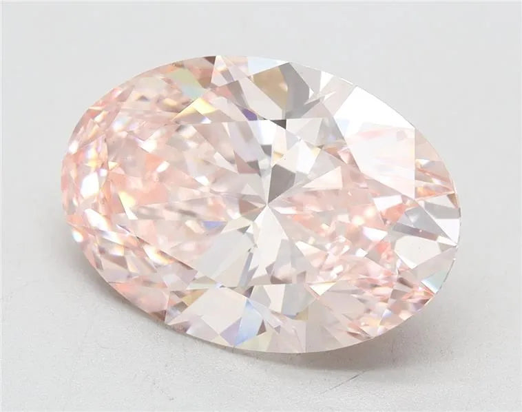 3.72ct Oval Lab Grown Diamond (Colour Fancy Vivid Pink, Clarity VS1, IGI Certified)
