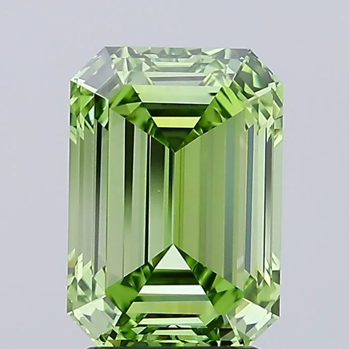 3.03ct Emerald Lab Grown Diamond (Colour Fancy Vivid Green, Clarity VVS2, IGI Certified)