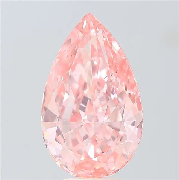 6.51ct Pear Lab Grown Diamond (Colour Fancy Vivid Pink, Clarity VS2, IGI Certified)