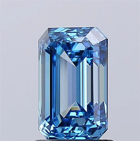 1.92ct Emerald Lab Grown Diamond (Colour Fancy Vivid Blue, Clarity VVS2, IGI Certified)