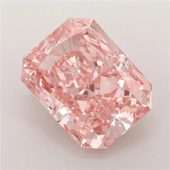3.21ct Radiant Lab Grown Diamond (Colour Fancy Vivid Pink, Clarity VVS2, IGI Certified)