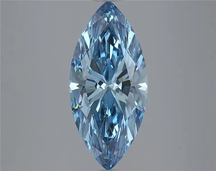 3.33ct Marquise Lab Grown Diamond (Colour Fancy Vivid Blue, Clarity VS1, IGI Certified)