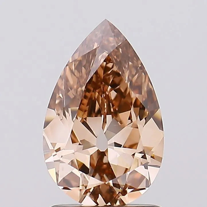 1.12ct Pear Lab Grown Diamond (Colour Fancy Brown, Clarity VS1, Uncertified)