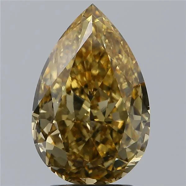 2.57ct Pear Lab Grown Diamond (Colour Fancy Intense Gray Yellow, Clarity VVS2, IGI Certified)