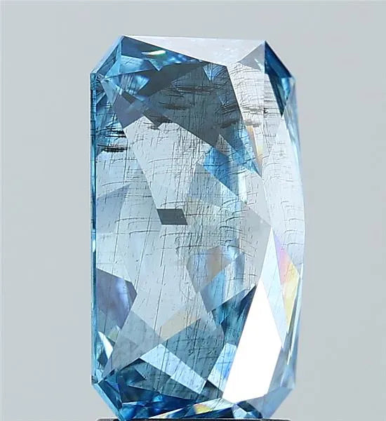 4.07ct Radiant Lab Grown Diamond (Colour Fancy Vivid Blue, Clarity SI2, IGI Certified)