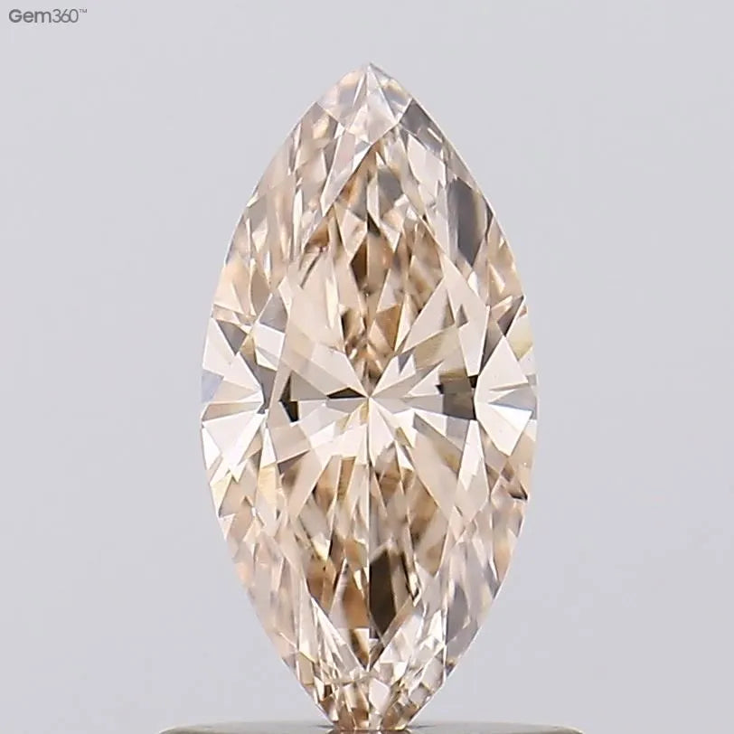 0.43ct Marquise Lab Grown Diamond (Colour Fancy Light Brown, Clarity VVS2, Uncertified)
