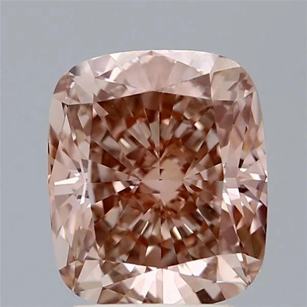 2.50ct Cushion modified Lab Grown Diamond (Colour Fancy Brown Pink, Clarity VVS2, IGI Certified)
