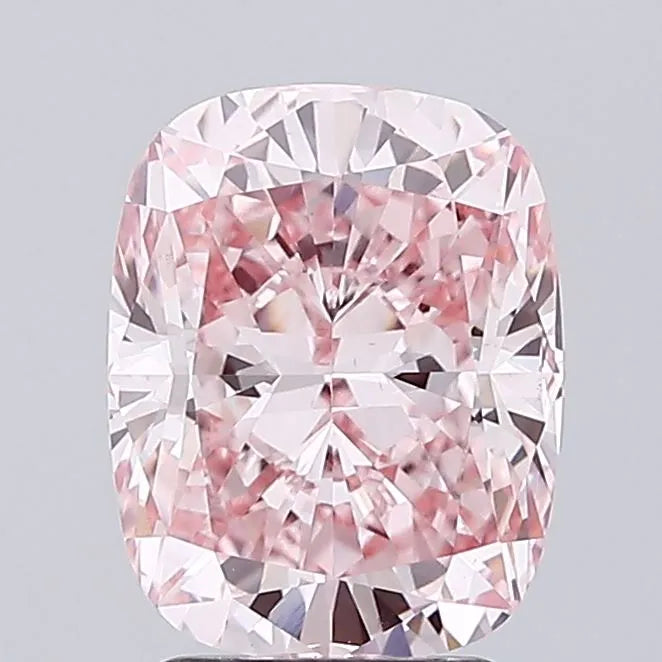 3.07ct Cushion modified Lab Grown Diamond (Colour Fancy Intense Pink, Clarity VS1, IGI Certified)
