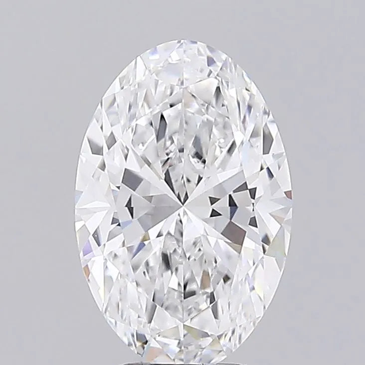 3.00ct Oval Lab Grown Diamond (Colour D, Clarity VVS2, IGI Certified)