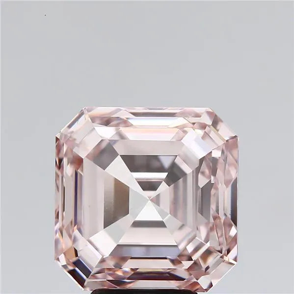6.53ct Square emerald Lab Grown Diamond (Colour Fancy Light Brownish Pink, Clarity VS1, Cut GD, IGI Certified)
