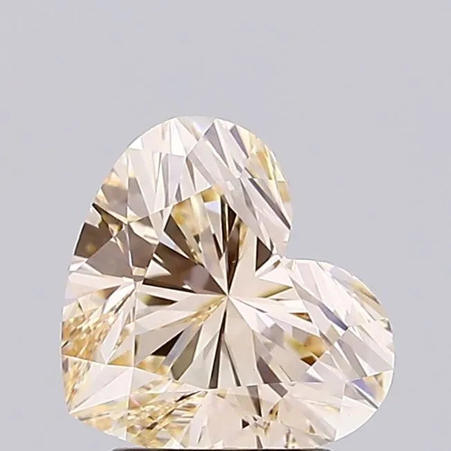 2.03ct Heart Lab Grown Diamond (Colour Light Brown, Clarity VS1, IGI Certified)