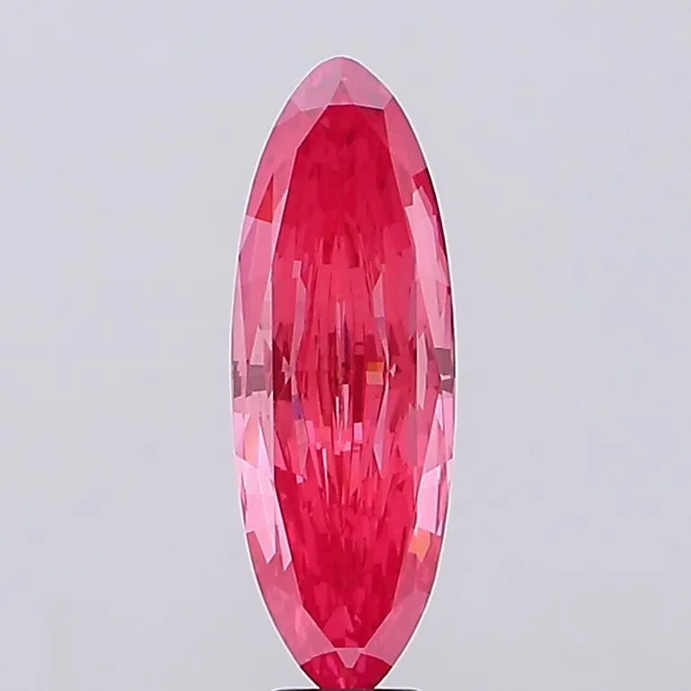 6.69ct Oval Lab Grown Diamond (Colour Fancy Vivid Pink, Clarity VS1, IGI Certified)