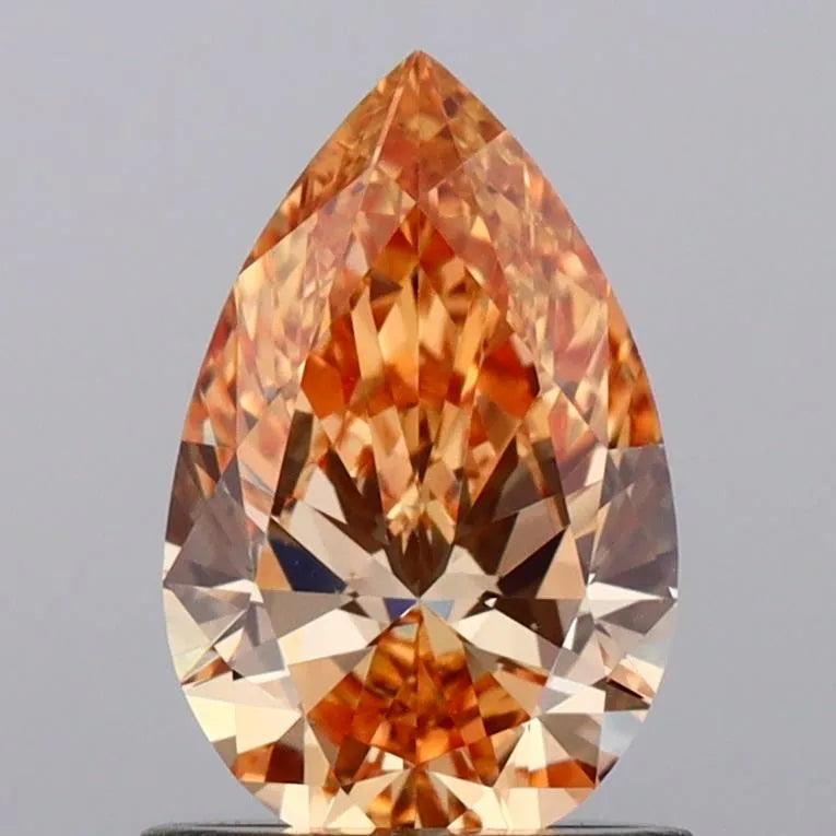 1.01ct Pear Lab Grown Diamond (Colour Fancy Vivid Yellow, Clarity VS1, Uncertified)