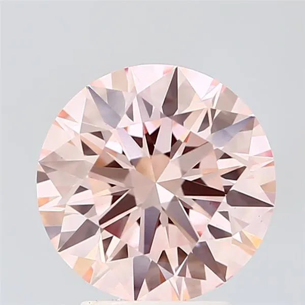 3.24ct Round Lab Grown Diamond (Colour Fancy Intense Pink, Clarity VS1, Cut ID, IGI Certified)