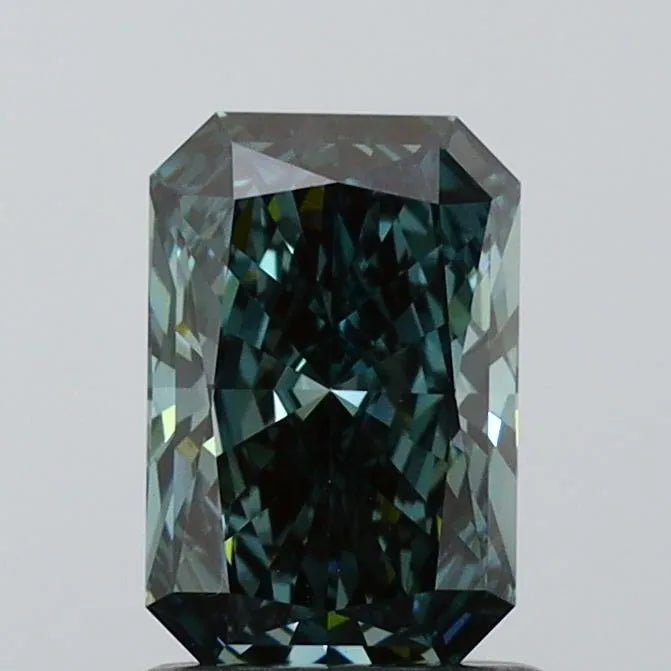 1.14ct Radiant Lab Grown Diamond (Colour Fancy Deep Green Blue, Clarity VVS2, IGI Certified)
