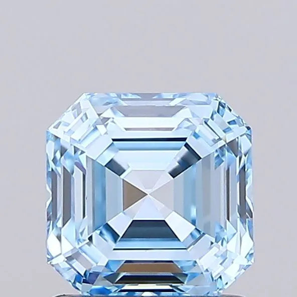 1.00ct Asscher Lab Grown Diamond (Colour Fancy Vivid Blue, Clarity IF, IGI Certified)