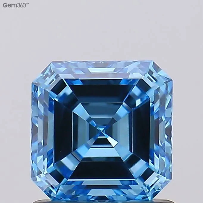 1.00ct Asscher Lab Grown Diamond (Colour Fancy Vivid Blue, Clarity VS1, IGI Certified)