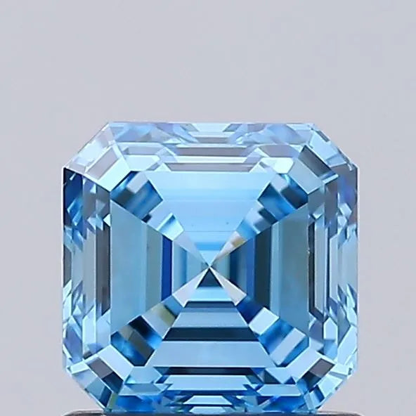1.00ct Asscher Lab Grown Diamond (Colour Fancy Vivid Blue, Clarity VVS2, IGI Certified)