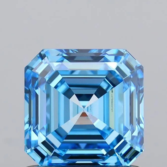 1.00ct Asscher Lab Grown Diamond (Colour Fancy Vivid Blue, Clarity VVS2, IGI Certified)