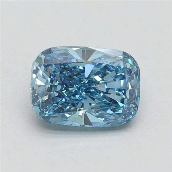 1.00ct Cushion brilliant Lab Grown Diamond (Colour Fancy Vivid Blue, Clarity VS2, IGI Certified)