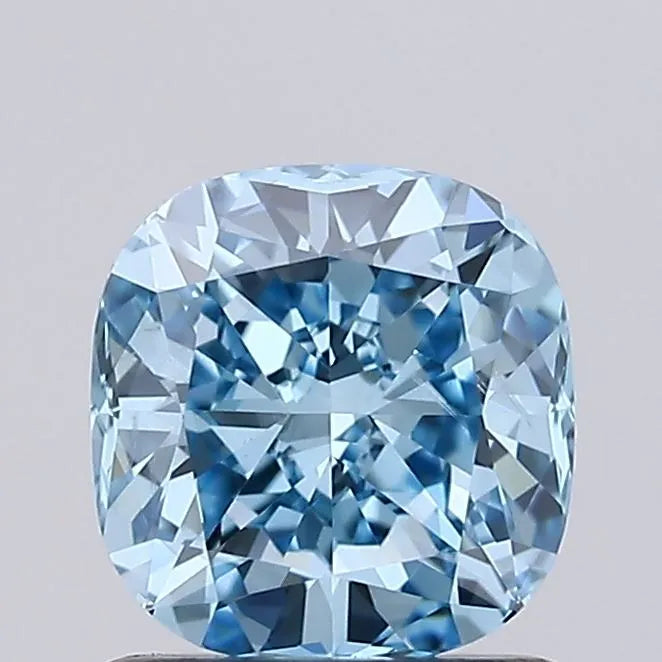 1.00ct Cushion modified Lab Grown Diamond (Colour Fancy Vivid Blue, Clarity SI1, IGI Certified)