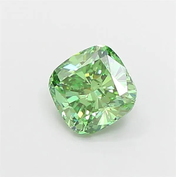 1.00ct Cushion modified Lab Grown Diamond (Colour Fancy Vivid Green, Clarity VS2, IGI Certified)