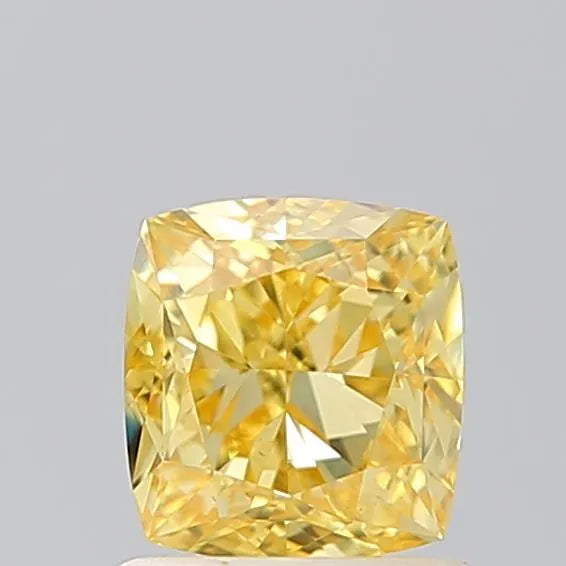 1.00ct Cushion modified Lab Grown Diamond (Colour Fancy Vivid Yellow, Clarity VS2, IGI Certified)