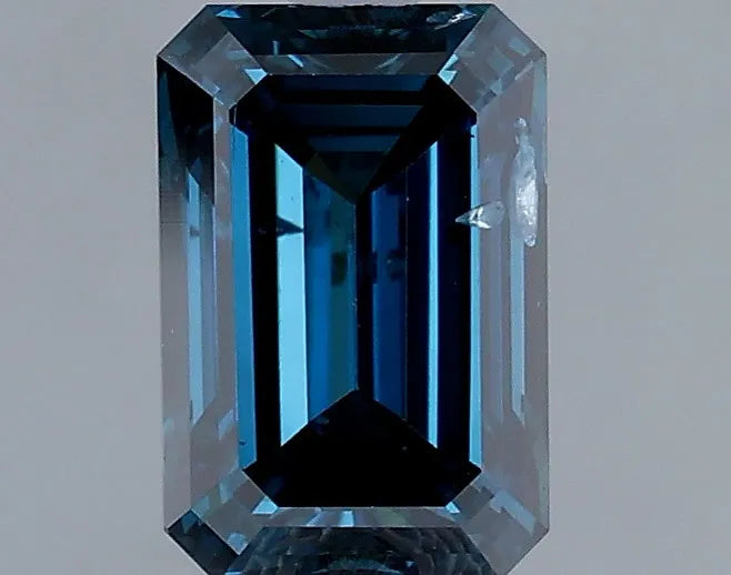 1.00ct Emerald Lab Grown Diamond (Colour Fancy Deep Blue, Clarity SI2, Cut VG, IGI Certified)