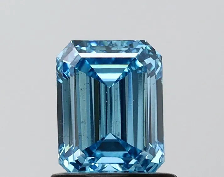 1.00ct Emerald Lab Grown Diamond (Colour Fancy Vivid Blue, Clarity SI1, IGI Certified)