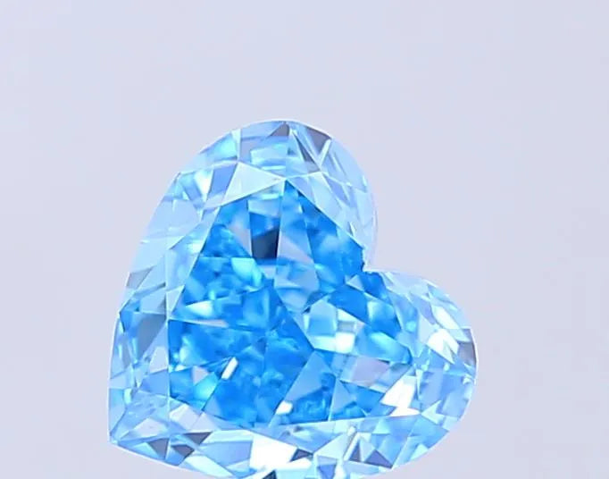 1.00ct Heart Lab Grown Diamond (Colour Fancy Vivid Blue, Clarity VS1, IGI Certified)
