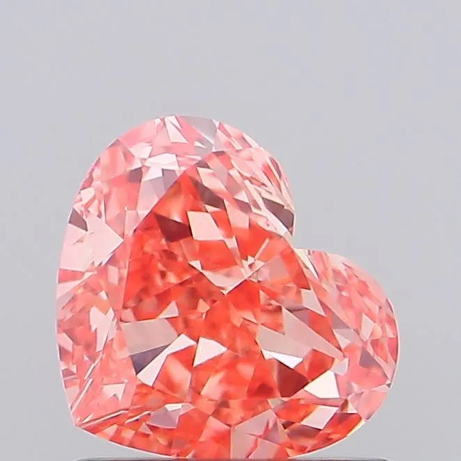 1.00ct Heart Lab Grown Diamond (Colour Fancy Vivid Pink, Clarity VVS2, IGI Certified)
