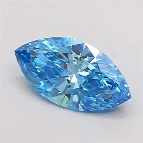 1.00ct Marquise Lab Grown Diamond (Colour Fancy Vivid Blue, Clarity VS2, IGI Certified)
