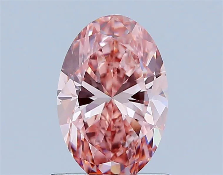 1.00ct Oval Lab Grown Diamond (Colour Fancy Intense Brownish Pink, Clarity VVS2, IGI Certified)