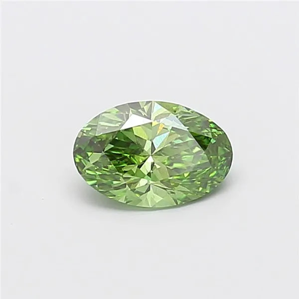 1.00ct Oval Lab Grown Diamond (Colour Fancy Vivid Green, Clarity SI1, IGI Certified)