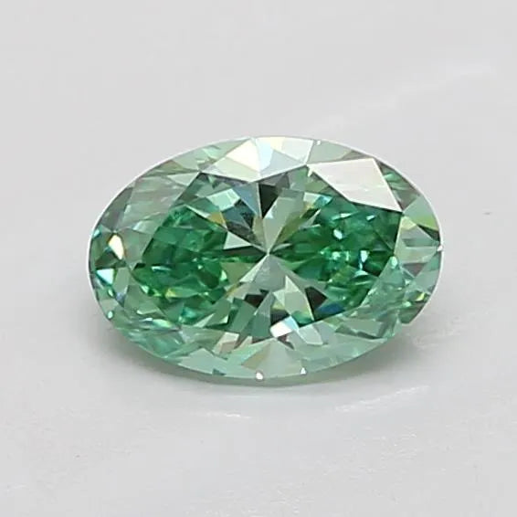 1.00ct Oval Lab Grown Diamond (Colour Fancy Vivid Green, Clarity VVS2, IGI Certified)