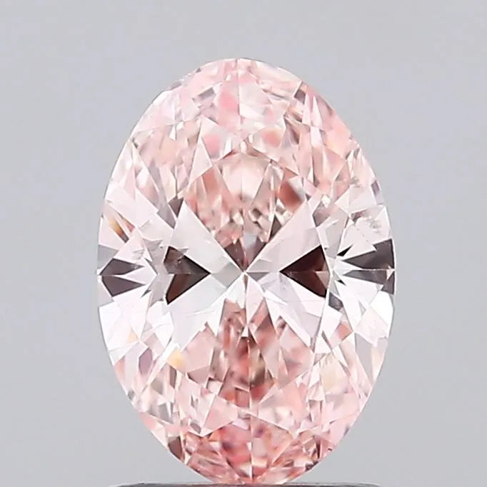 1.00ct Oval Lab Grown Diamond (Colour Fancy Vivid Pink, Clarity SI1, IGI Certified)