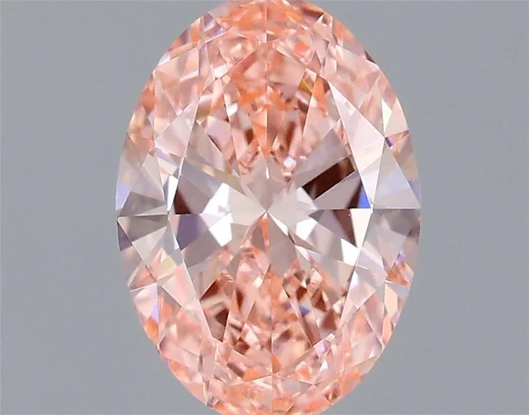 1.00ct Oval Lab Grown Diamond (Colour Fancy Vivid Pink, Clarity VVS2, IGI Certified)