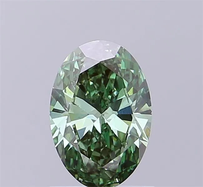 1.00ct Oval Lab Grown Diamond (Colour Green, Clarity VS1, Cut VG, Uncertified)