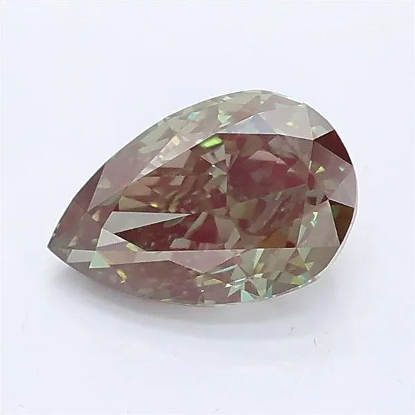 1.00ct Pear Lab Grown Diamond (Colour Fancy Green, Clarity VVS2, IGI Certified)