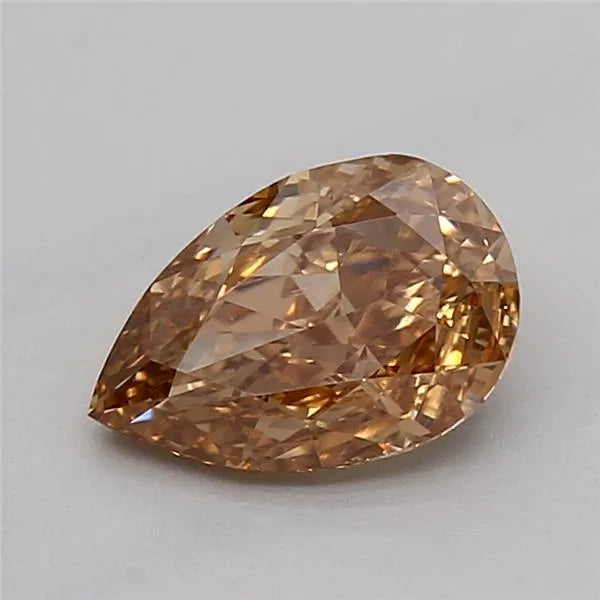 1.00ct Pear Lab Grown Diamond (Colour Fancy Light Brown, Clarity VS1, IGI Certified)